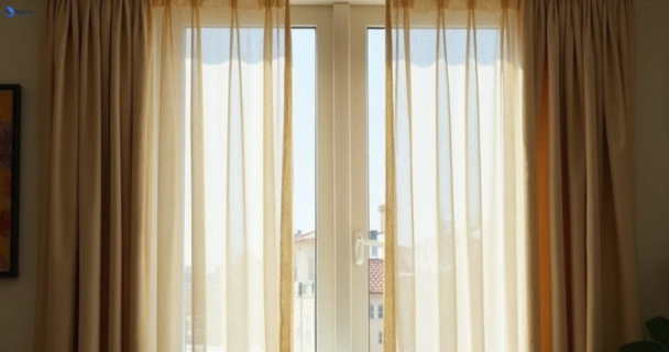 Dull dusty drapes in coolaroo-vic before professional cleaning